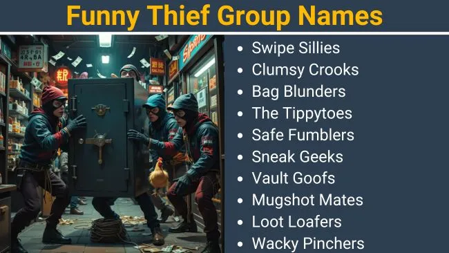 Funny Thief Group Names