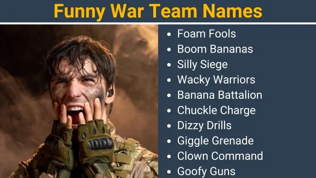 Funny War Team Names