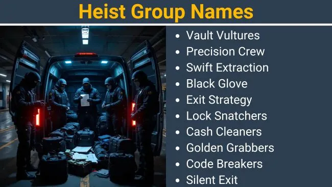 Heist Group Names