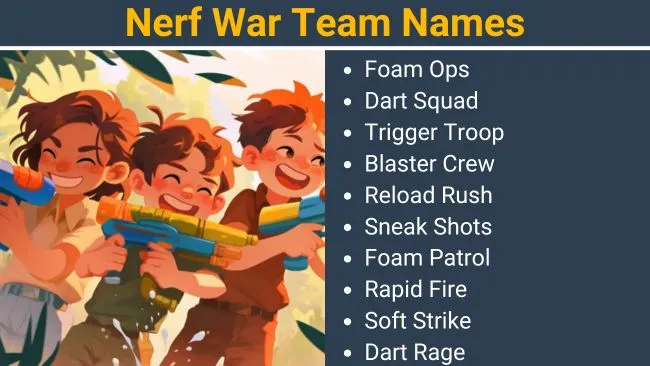 Nerf War Team Names