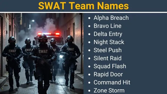 SWAT Team Names