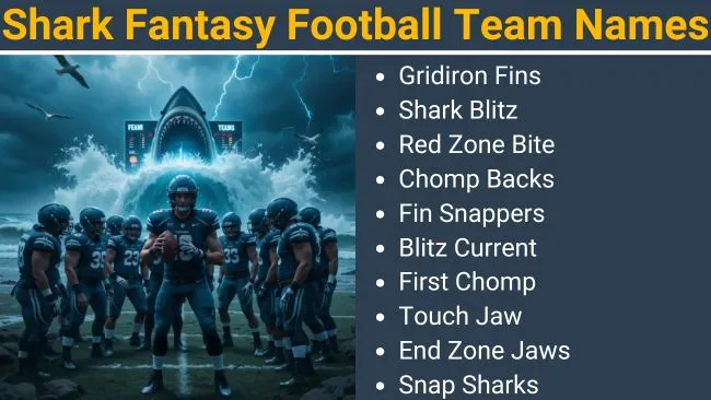 Shark Fantasy Football Team Names