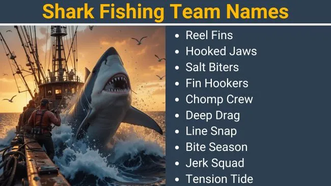 Shark Fishing Team Names