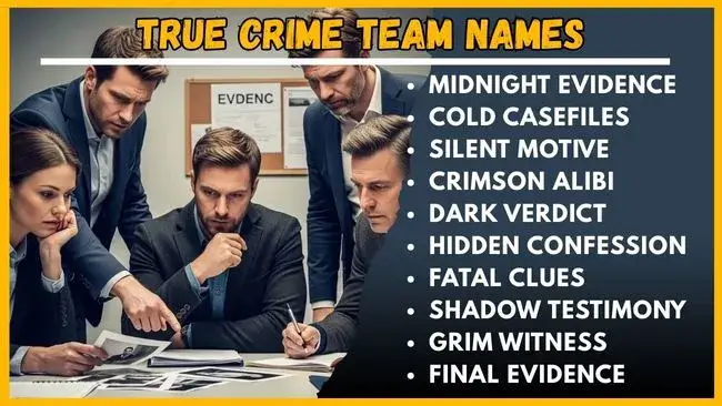 True Crime Team Names