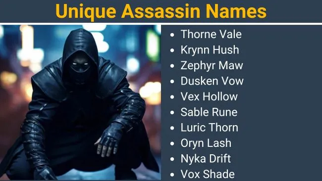 Unique Assassin Names