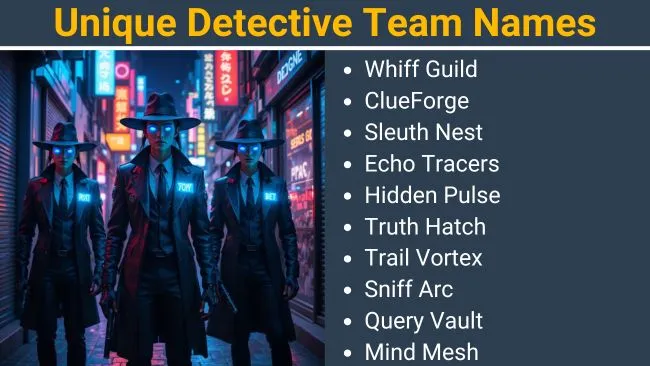 Unique Detective Team Names