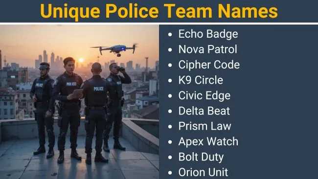 Unique Police Team Names