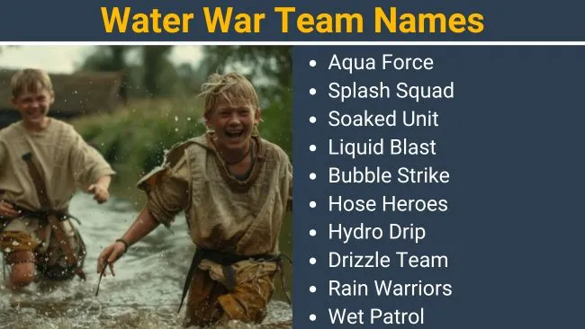 Water War Team Names