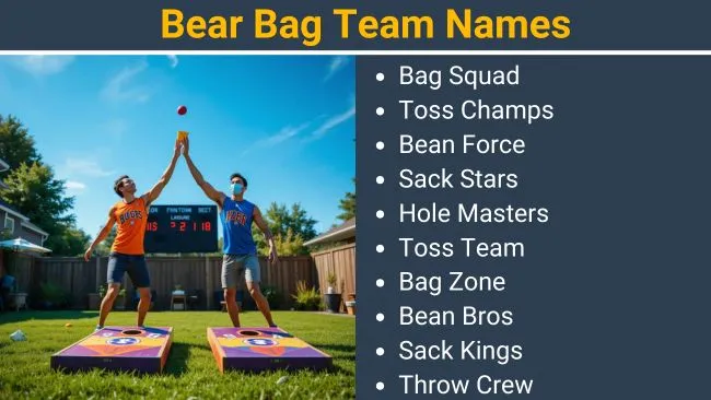 Bean Bag Team Names