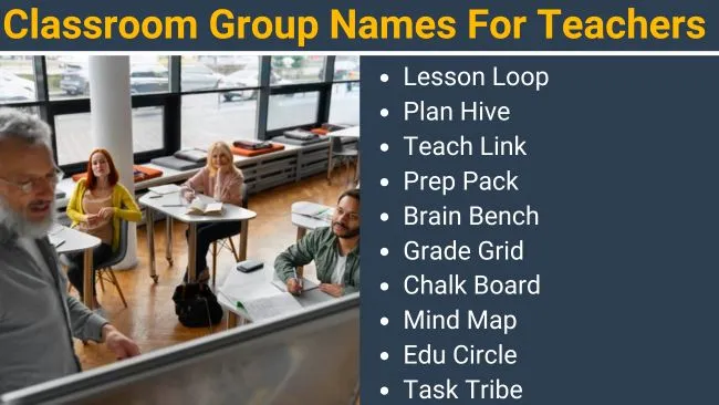 Classroom Group Names for Teachers