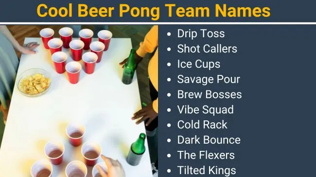 Cool Beer Pong Team Names