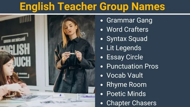 English Teacher Group Names