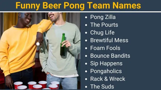 Funny Beer Pong Team Names
