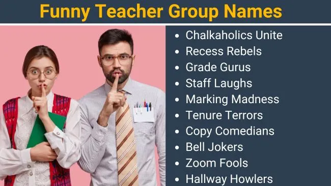 Funny Teacher Group Names