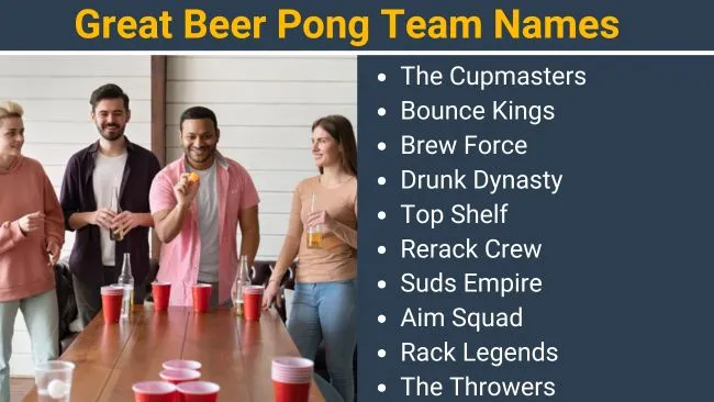 Great Beer Pong Team Names