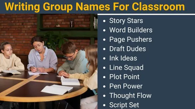 Writing Group Names for Classroom