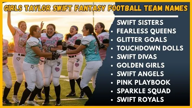 Girls Taylor Swift Fantasy Football Team Names