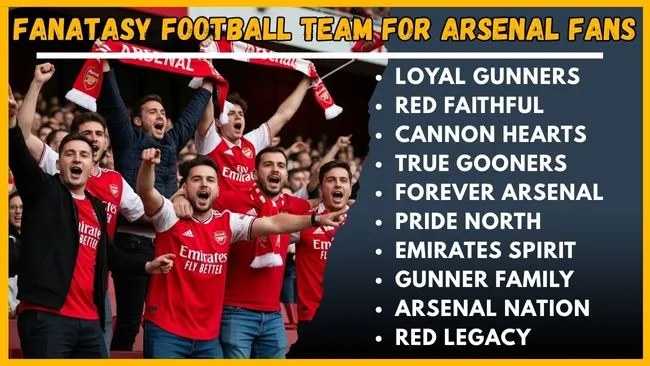 Fantasy Football Team Names For Arsenal Fans