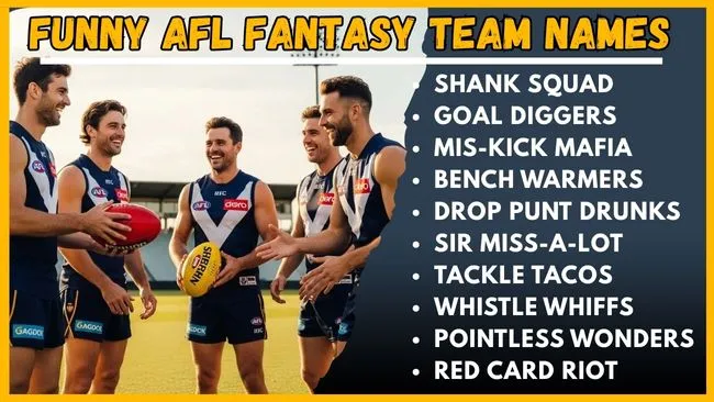 Funny AFL Fantasy Team Names