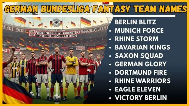 German Bundesliga Fantasy Team Names